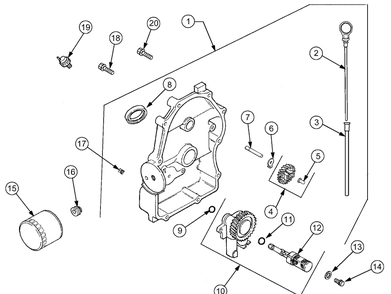 Oil Pan And Lubrication (Kh-64638) Diagram and Parts List for 2518-44 13A208L100-13B288L100 Cub Cadet Lawn Tractor